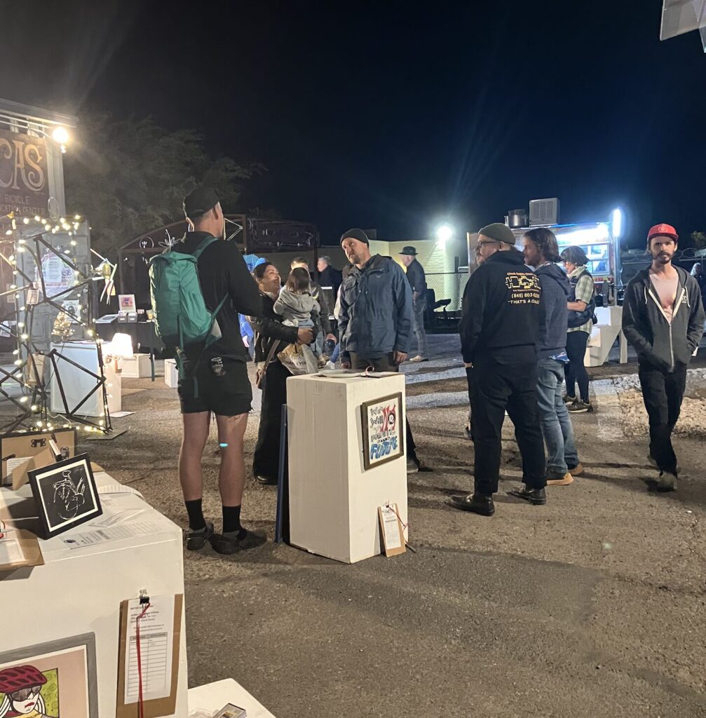 people at the art auction